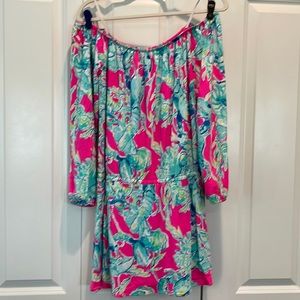 Lilly Pulitzer strapless dress with shorts size medium